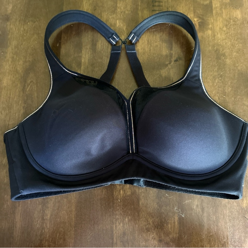 Simone Perele Sports Bra High Impact Black Rose‎ Gold Adjustable Sexy 💕